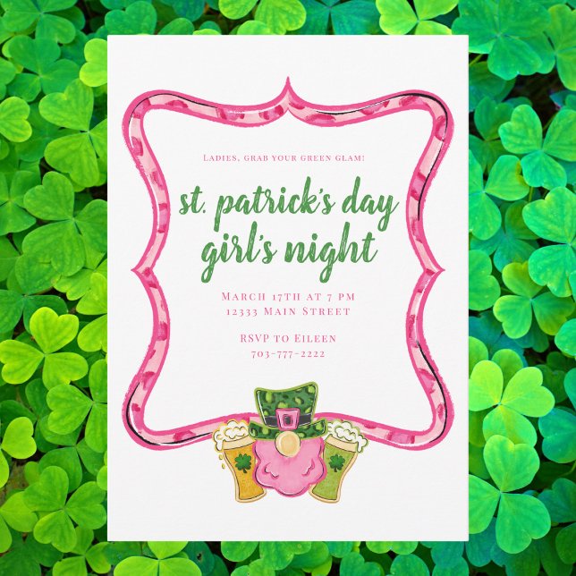 Convite St Patrick's Day Girl's Night (Criador carregado)