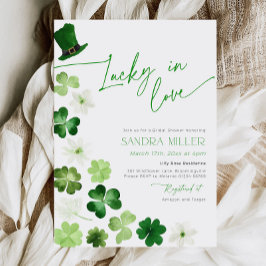 Convite St. Patricks Day Green Shamrock Bridal Shower