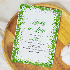 Convite St Patrick's Day Lucky in Love Bridal Shower 