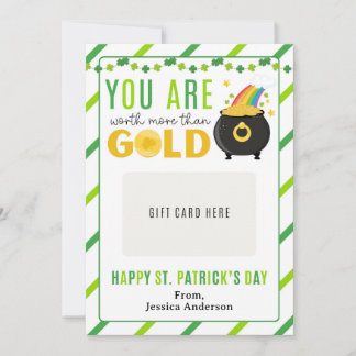 Convite St. Patrick's Day Teacher Appreciation Gift Card
