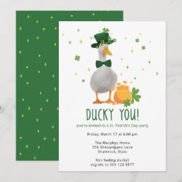 Convite St. Patrick's Ducky You Party Invitation