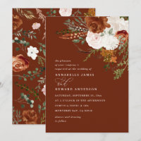 Stag terracotta floral rústica elegante ferrugem m