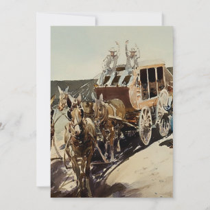 Convite Stagecoach hold Up por Edward Borein