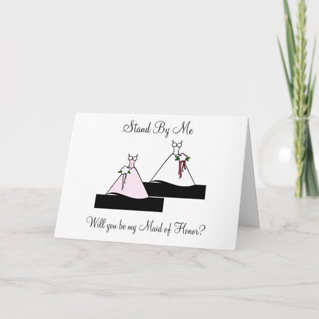 Convite Stand By Me Maid of Honor on Stairs (Frente)