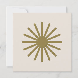 Convite Starburst Dourado e Branco Lino