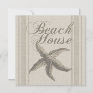 Convite Starfish Beach House Seashore Coastal