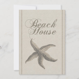 Convite Starfish Beach House Seashore Coastal