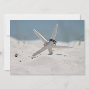 Convite Starfish de Casamento de Praia