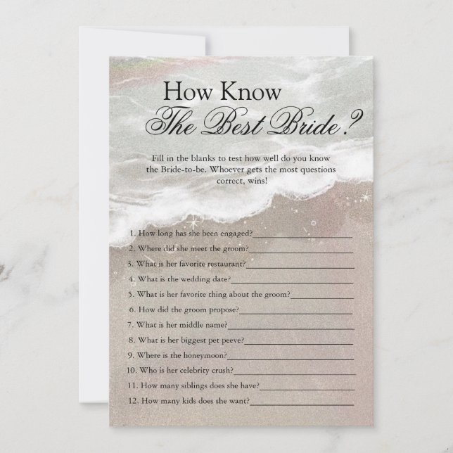 Convite Starfish e Shelly Tropical Beach Chá de panela (Frente)