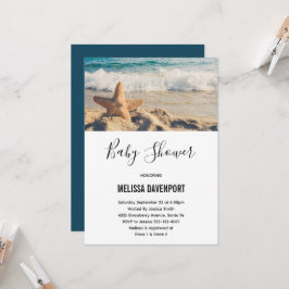 Convite Starfish em um Chá de fraldas de fotografia de San