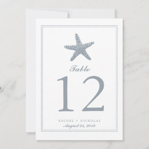 Convite Starfish Graceful   Número do quadro