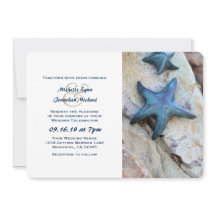 Starfish no casamento da praia de Rocks Seashore