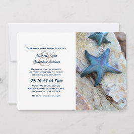 Convite Starfish no casamento da praia de Rocks Seashore