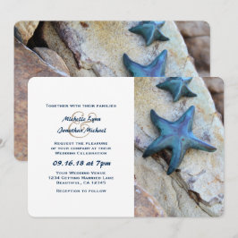 Convite Starfish no casamento da praia de Rocks Seashore