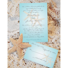 Convite Starfish Ocean Dream Wedding