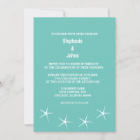 Starfish Teal Blue Beach Destino Casamento Cool