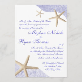 Convite Starfish Weding Purple