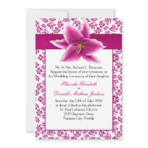 Convite Stargazer Lily Casamento