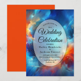 Convite Starlight Fusion of Fire and Ice Wedding