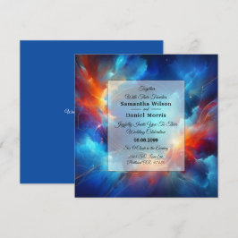 Convite Starlight Fusion of Fire and Ice Wedding