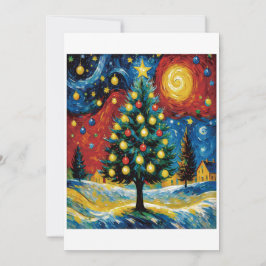 Convite Starry Christmas Night