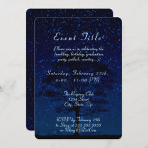 Starry Night com Tree Dark Blue