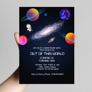 Convite Starry Night Cosmic Quest Birthday