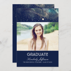 Convite Starry Night e Shooting Star Photo Graduation