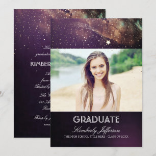 Convite Starry Night e Shoting Star Photo Graduation