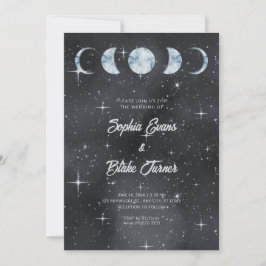 Convite Starry Night Moon Fases Zodiac Celestial Casamento