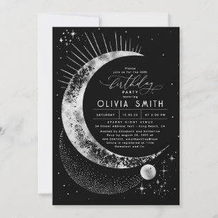 Convite Starry Night Moon Mystical Celestial Birthday