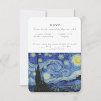Starry Night Old Pinting Casamento RSVP