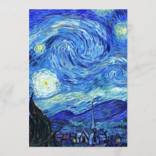 Convite Starry Night Por Vincent Van Gogh