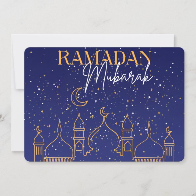 Convite Starry Night Ramadan Mubarak Ramadan (Frente)