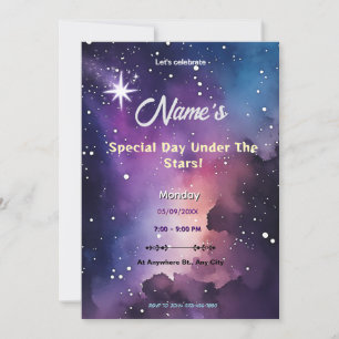 Convite Starry Night Shoting Star