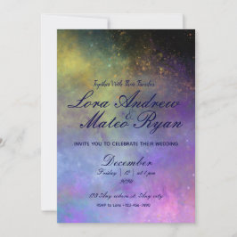 Convite Starry Night Sky - Casamento Elegante