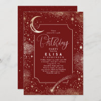 Starry Night Sky Moon Mystical Celestial Aniversár