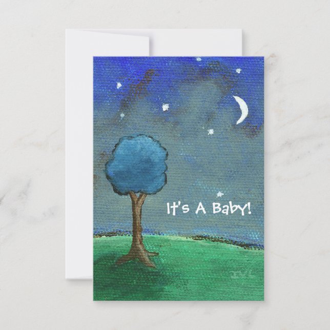 Convite Starry Starry Night É um Bebê! Da Arte Original (Frente)