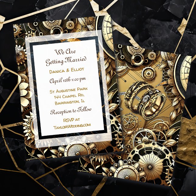 Convite Steampunk Themed Wedding (Criador carregado)