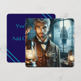 Convite Steampunk Vintage Guardião Vitoriano