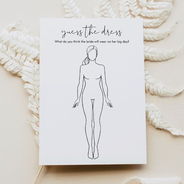 Convite STELLA Adivinha O Jogo Do Chá de panela De Vestido (Criador carregado)