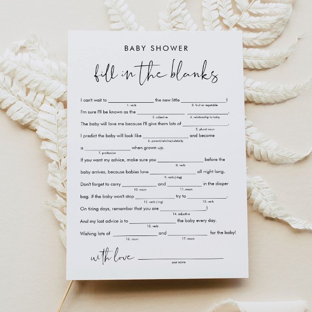 Convite STELLA Chá de fraldas Libs, Preencha o Jogo do Vaz (Criador carregado)