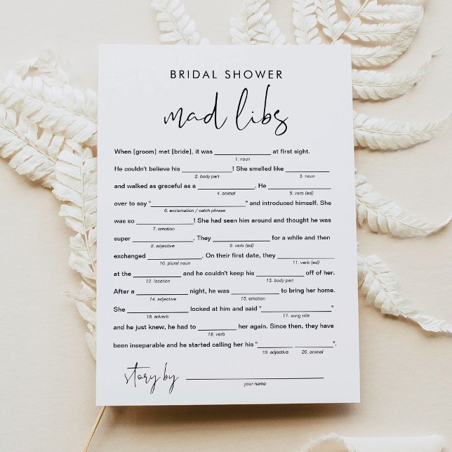 Convite STELLA Chá de panela Libs, Preencha o Jogo dos Vaz (Criador carregado)