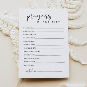 Convite STELLA Prayers for Baby Advice Card
