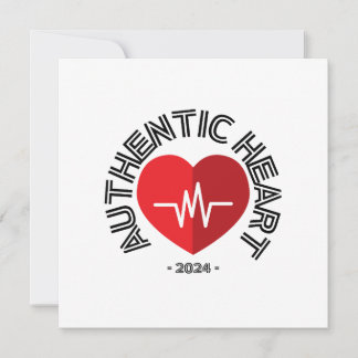 Convite Sticker Authentic Heart 2024