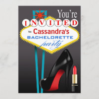 Stiletto e Lipstick Las Vegas Partido negro