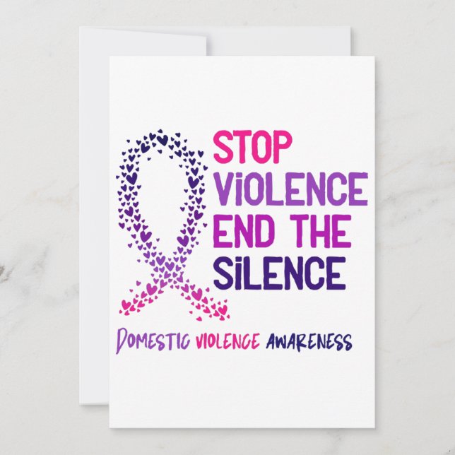 Convite Stop Violence and the Silence Domestic Violence Aw (Frente)