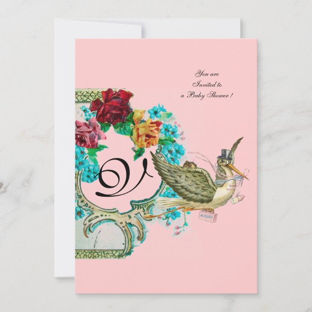 CONVITE STORAGE CHÁ DE FRALDAS 3 MONOGRAM (Frente)