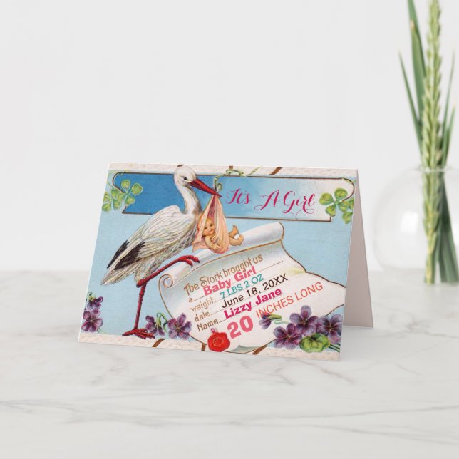 CONVITE STORK,SHAMROCKS ESTADO DE NASCIMENTO DO CHÁ DE FRA (Frente)