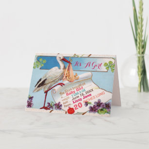 CONVITE STORK,SHAMROCKS ESTADO DE NASCIMENTO DO CHÁ DE FRA